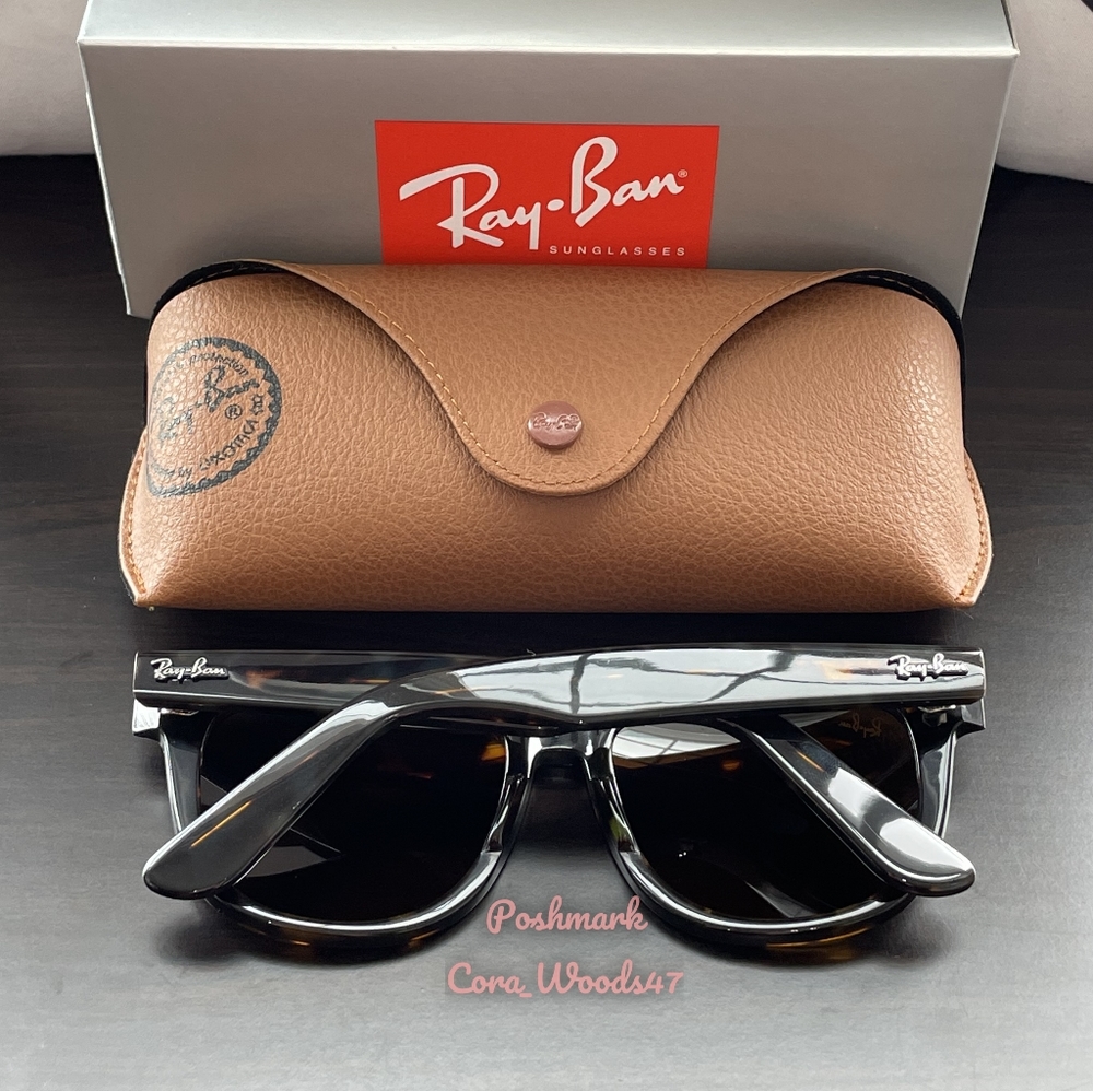 RayBan Wayfarer Tortoise Brown RB2140 Unisex 50 / 54 New - Picture 8 of 16